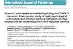 Students' basic needs and well-being during the COVID-19 pandemic: A two-country study of basic psychological need satisfaction, intrinsic learning motivation, positive emotion and the moderating role of self-regulated learning