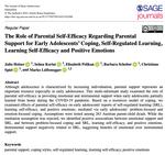 The role of parental self-efficacy regarding parental support for early adolescents’ coping, self-regulated learning, learning self-efficacy and positive emotions